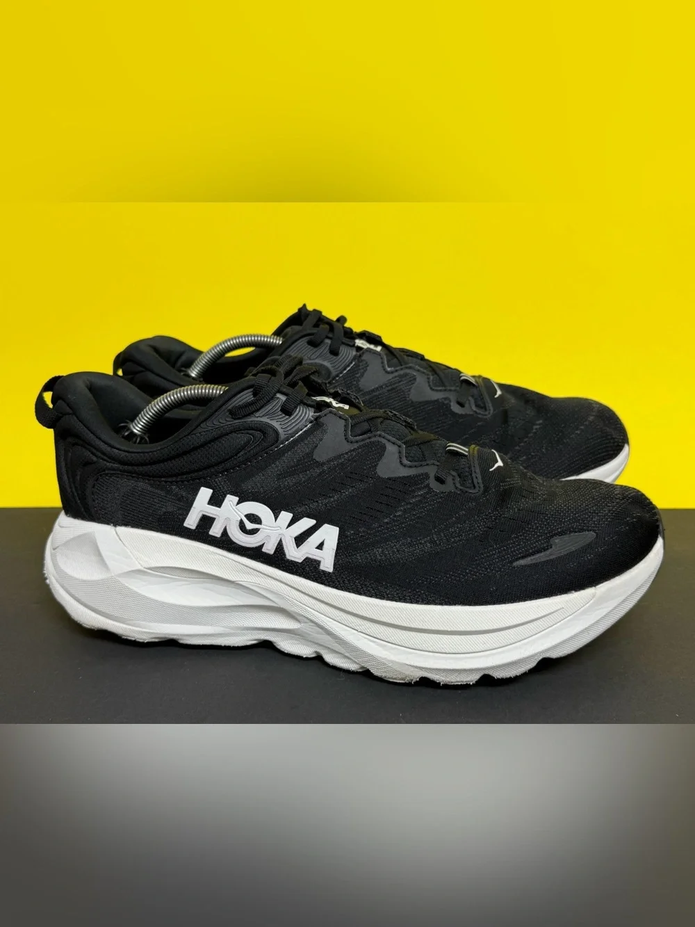 Hoka One One Gaviota 6 Wide Sneakers Men's SZ 12.5 2E Black White Barely Worn